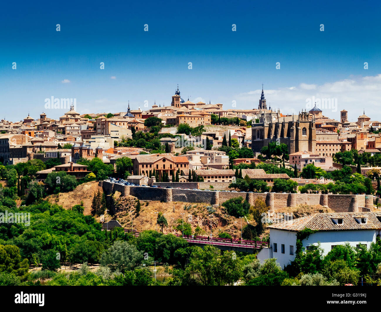 Tolède, Espagne - Juin 04, 2016 : vue panoramique de la ville de Tolède, Castille La Manche, Espagne. Banque D'Images