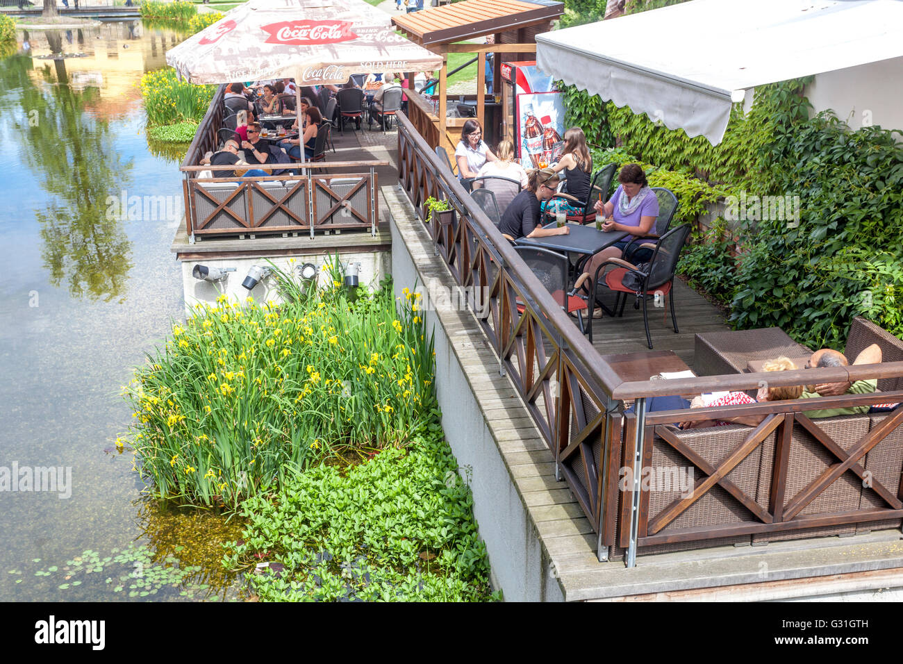 Café Bar Restaurant Strouha, Plzen, République tchèque Banque D'Images