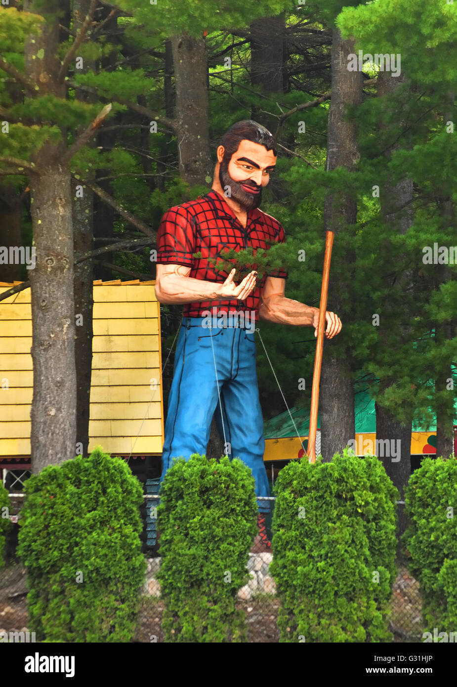 Paul Bunyan au magic Forest, Lake George, New York Banque D'Images