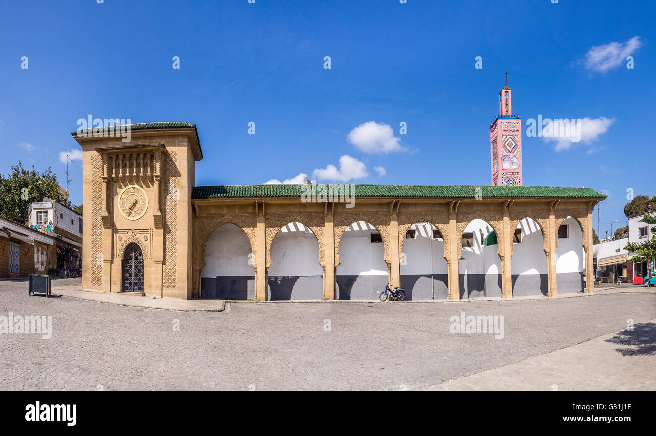 La façade de la Mosquée Sidi Bou Abib à Tanger, Maroc Banque D'Images