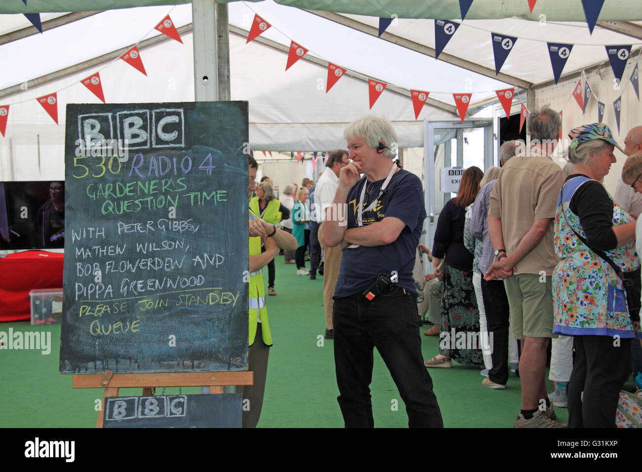 Les Jardiniers de la BBC l'heure des questions, Hay Festival 2016, Hay-on-Wye, Brecknockshire, Powys, Pays de Galles, Grande-Bretagne Royaume-uni UK Europe Banque D'Images