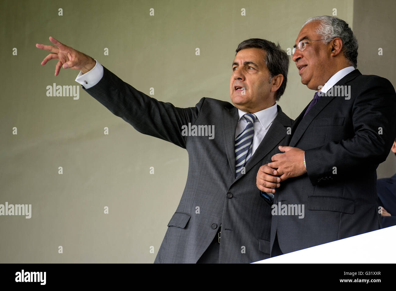 Lisbonne, Portugal. 06 Juin, 2016. Le premier ministre, M. Antonio Costa a été le centre de la FPF étapes pour accueillir l'équipe nationale de football avant le championnat d'Europe sur 06 juin 2016, Lisbonne, Portugal. Credit : Gonçalo Silva/Alamy Live News Banque D'Images