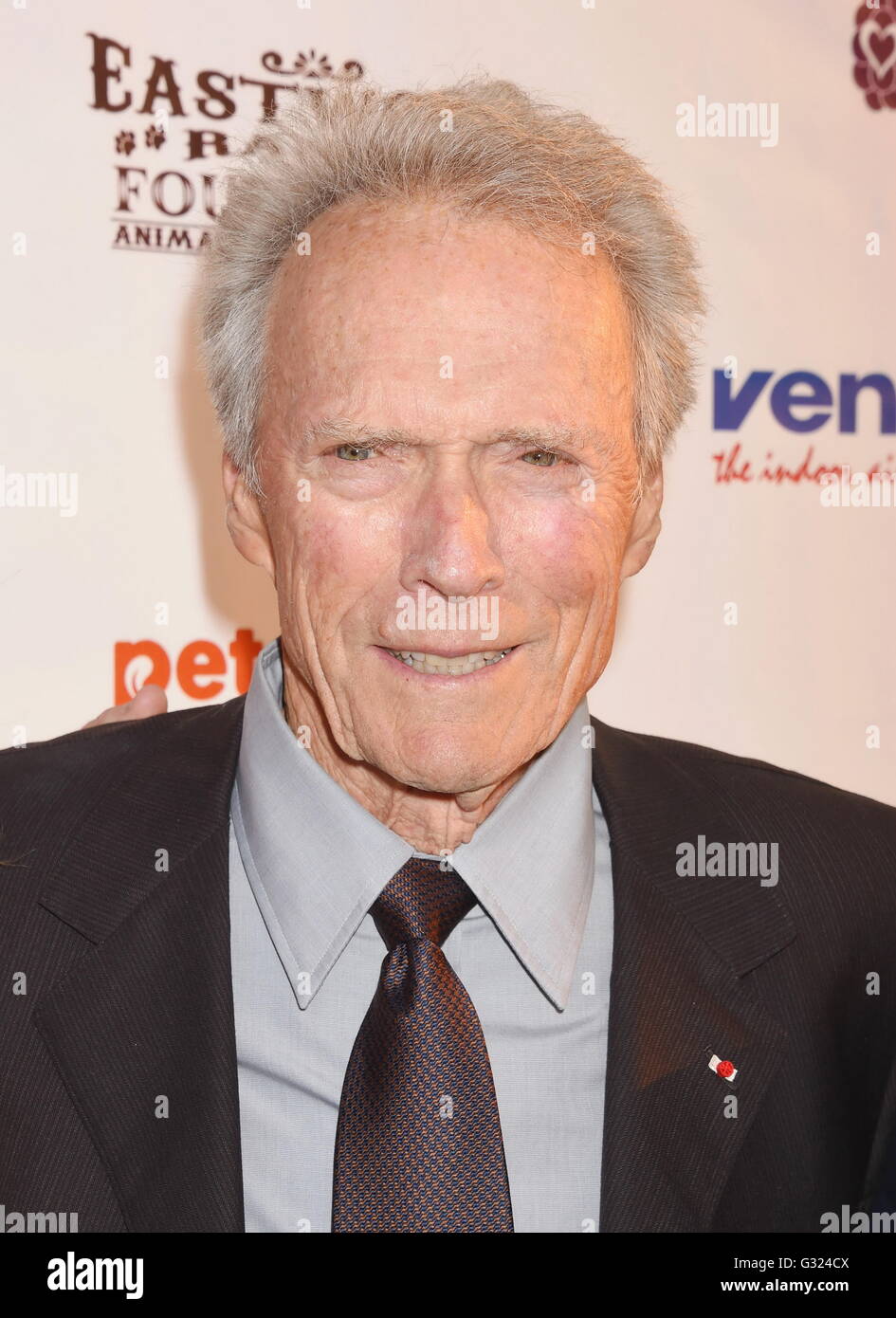 WEST HOLLYWOOD, CA - 04 juin : l'acteur/réalisateur Clint Eastwood assiste à la 2e levée de fonds pour les Animaux Art art événement organisé par Alison Eastwood lors de re-arts le 4 juin 2016 à West Hollywood, Californie. | Verwendung weltweit Banque D'Images
