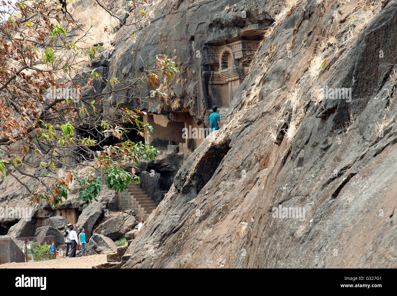 L'image de Bhaja Caves à Pune Maharashtra, Inde Banque D'Images