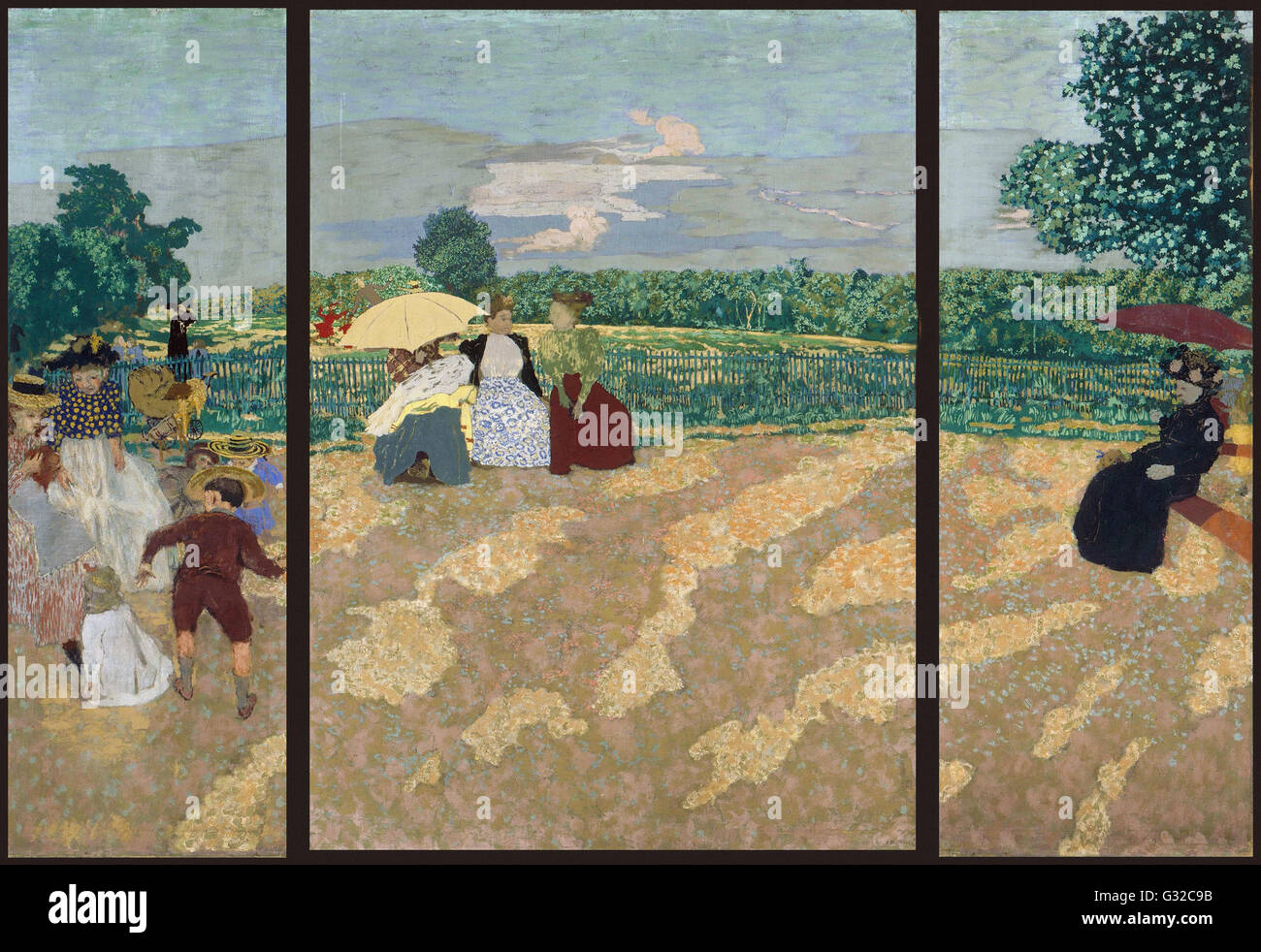 Edouard Vuillard、【Le Soir au Jardin】 Jean Edouard Vuillard - La Terrasse à Vasouy: Le Jardin