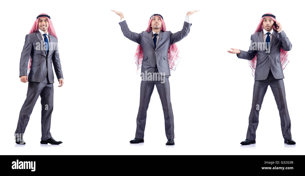 Ensemble de photos avec d'affaires arabes Banque D'Images