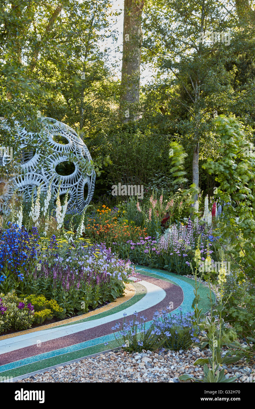 Chelsea Flower Show 2016 Rosy Hardy Brewin Dolphin Garden Banque D'Images