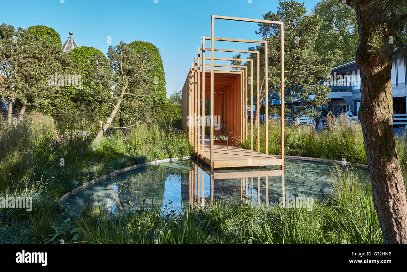 Chelsea Flower Show 2016 Jardins Concepteur Banque D'Images