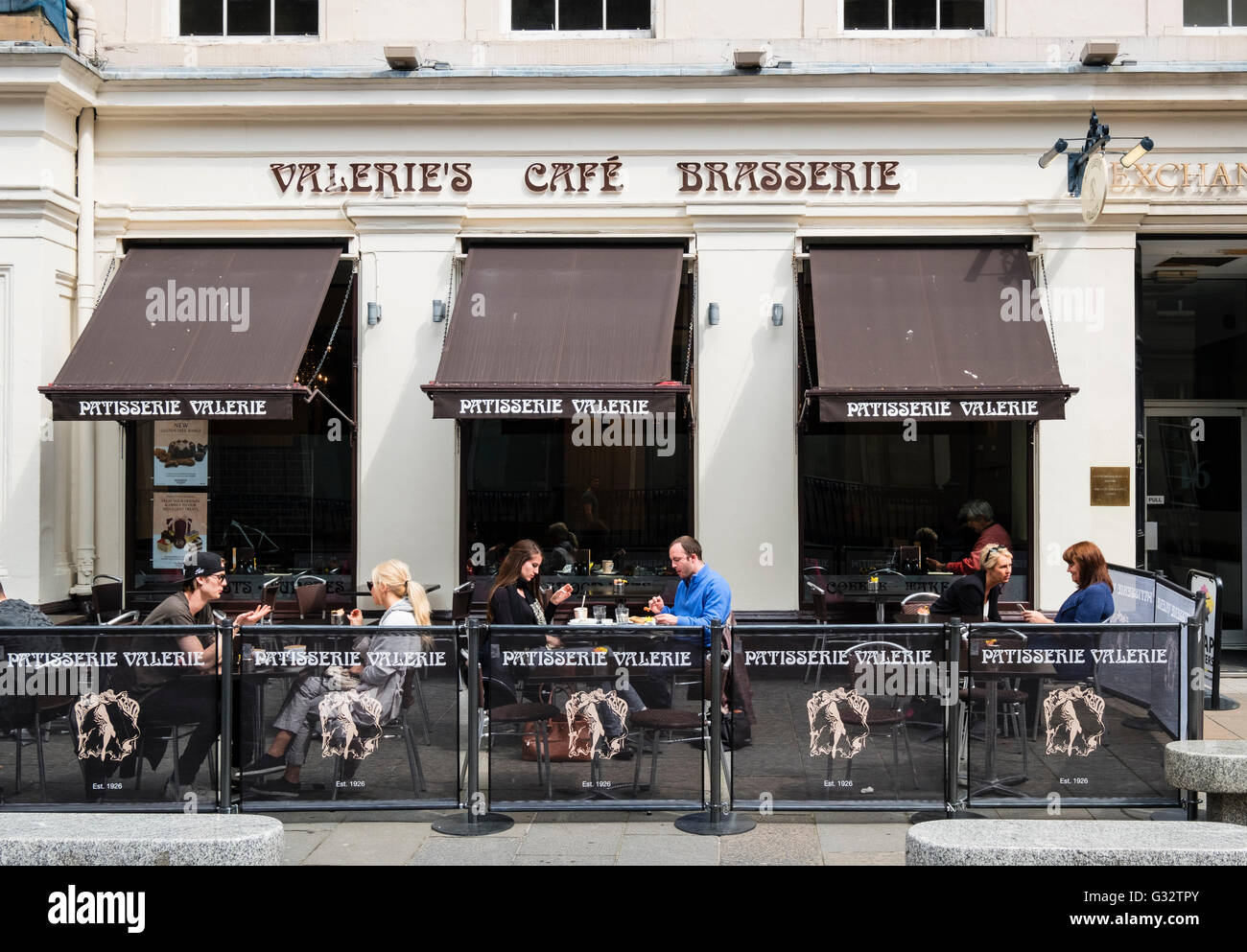 Valerie's Cafe et Brasserie à Royal Exchange Square dans le centre de Glasgow, Ecosse, Royaume-Uni Banque D'Images