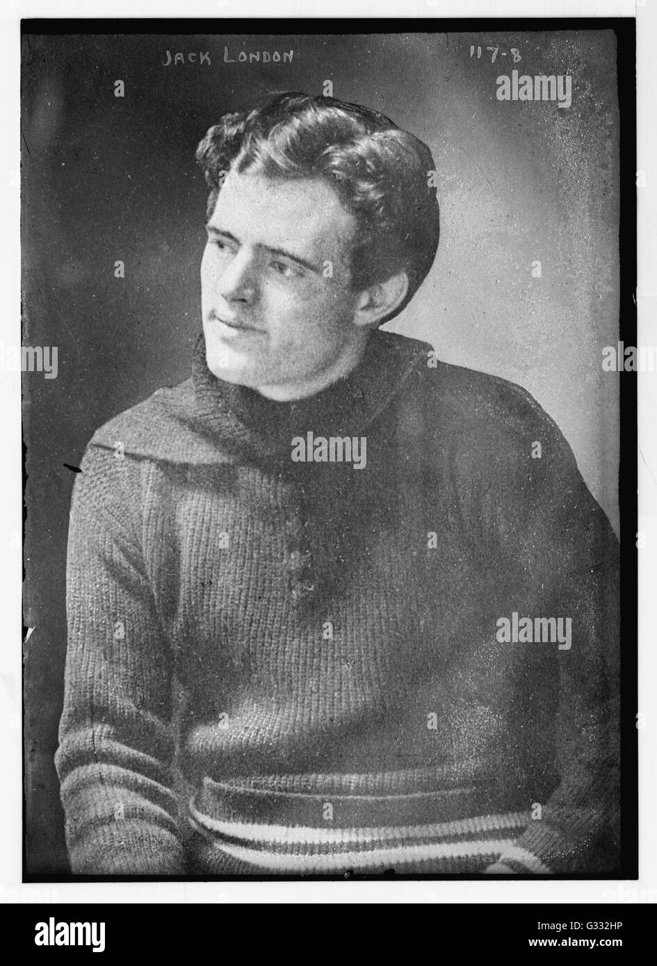 John Griffith 'Jack' London (1876-1916) a été l'auteur américain de romans classiques le "Croc blanc" et "l'appel de la nature.' Banque D'Images