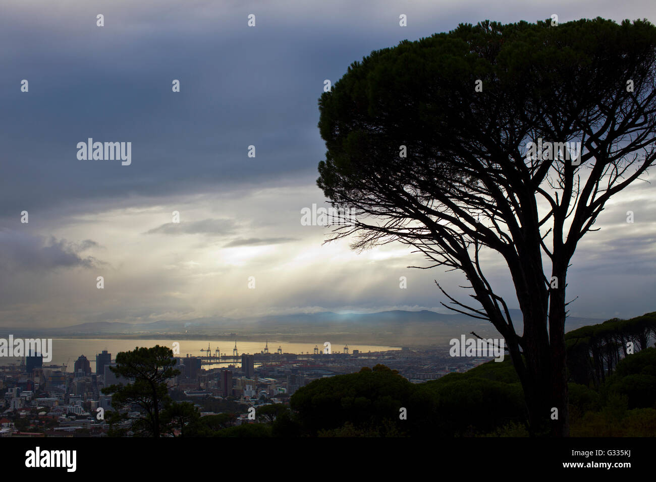 Table Bay et la ville mère ; Cape Town Banque D'Images