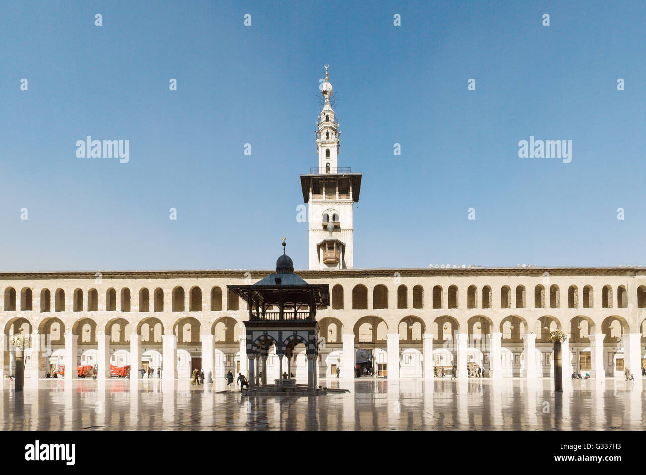 La Mosquée des Omeyyades à Damas Banque D'Images