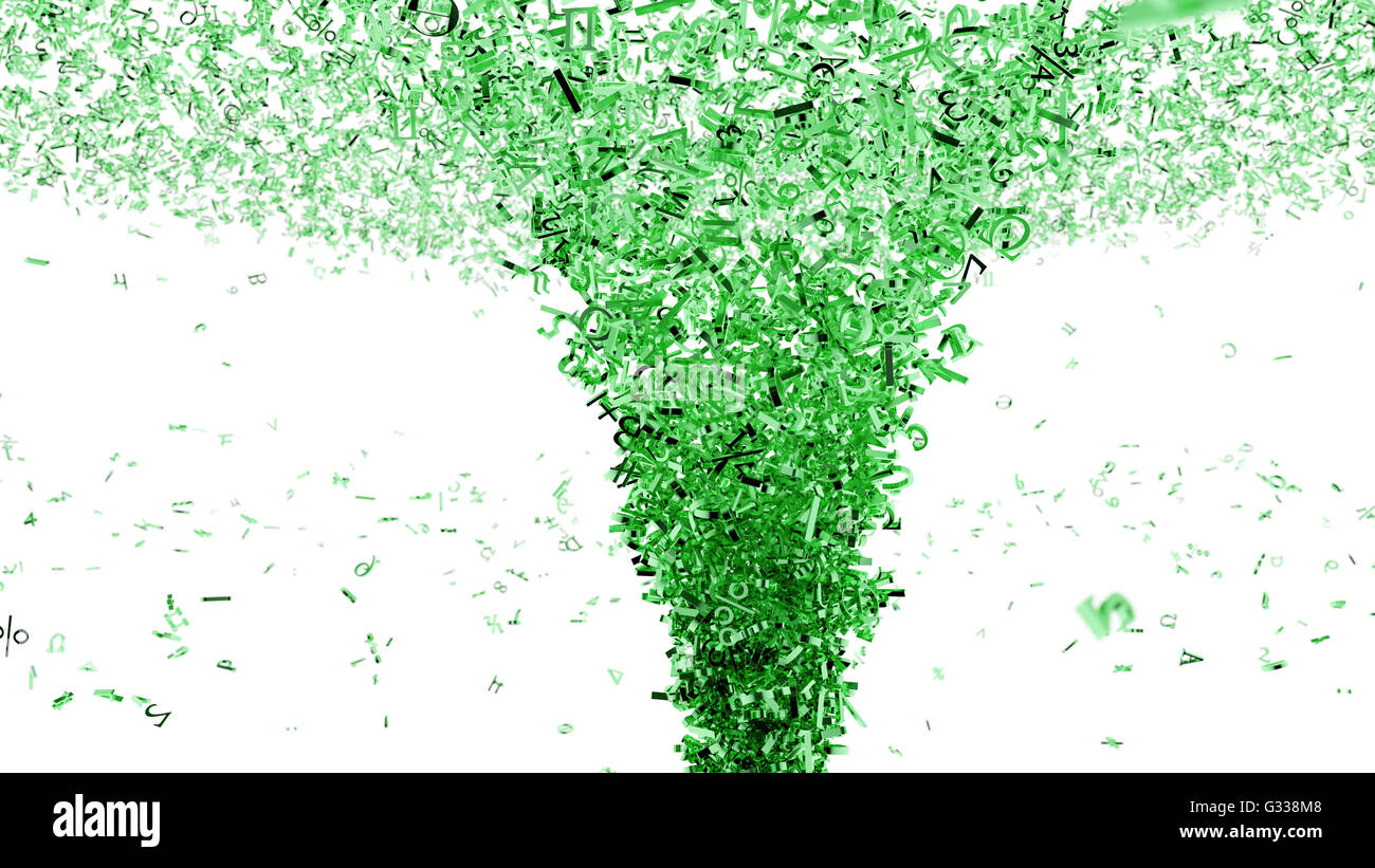 Les numéros de vol et les symboles mathématiques. Isolé sur fond blanc.  : Chemin de détourage. 3d illustration Banque D'Images