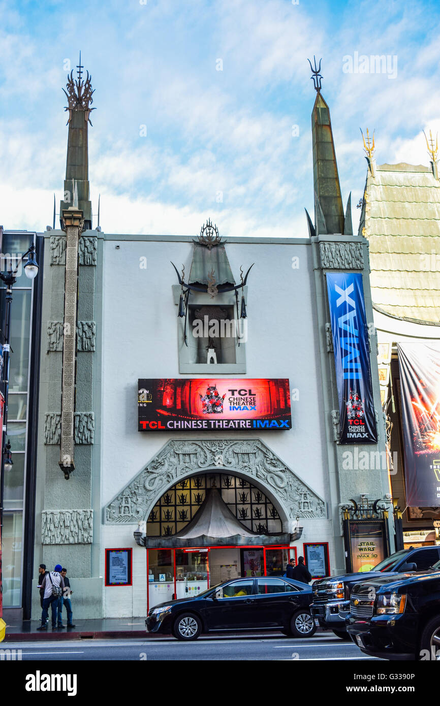 Le Grauman's Chinese Theatre,,,,, sur Hollywood Boulevard, l'Amérique, american, angeles, avenue, boulevard, rue, bâtiments, ca, Calif. Banque D'Images