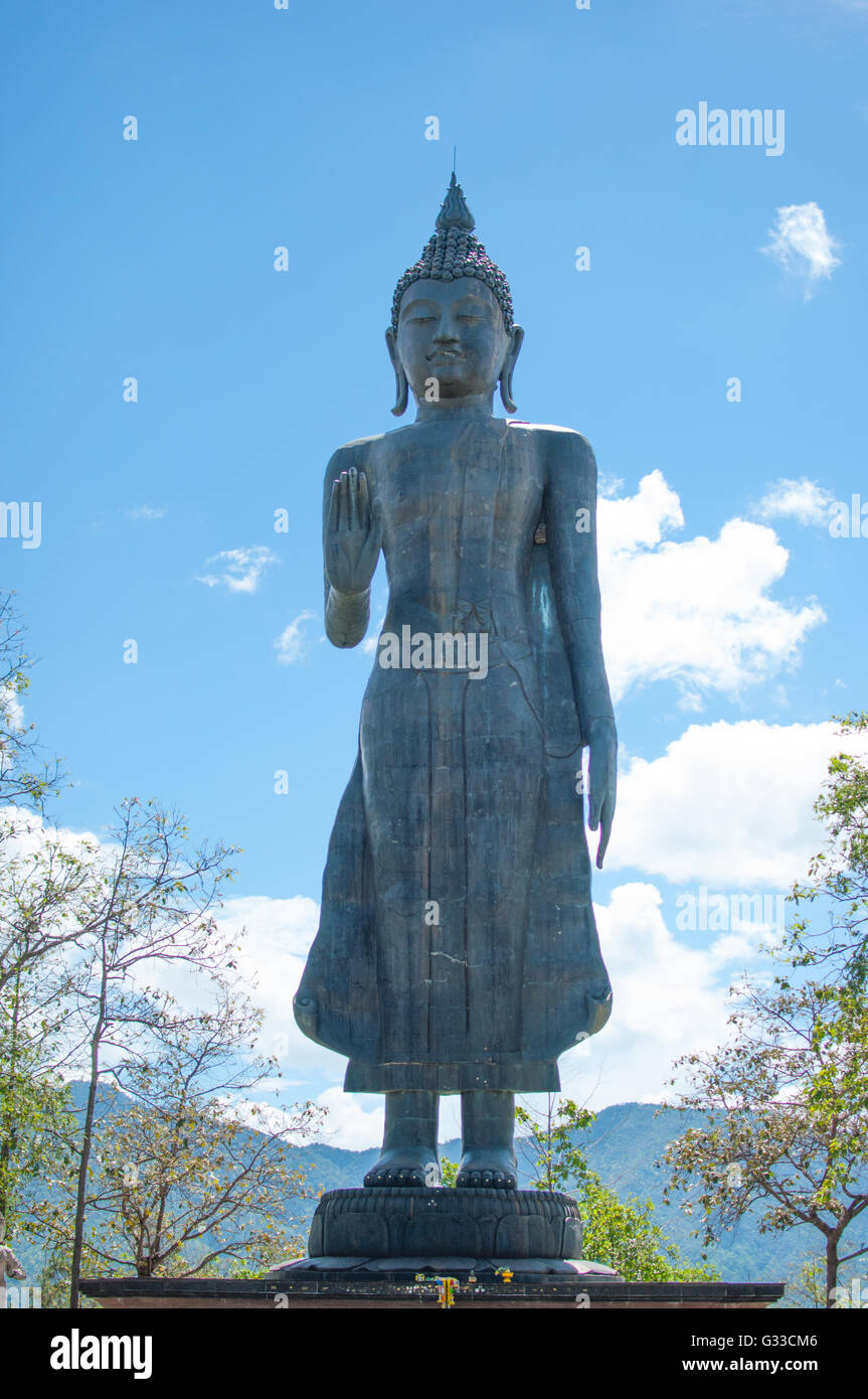 Ancienne statue de Bouddha de Temple ,Thaïlande phayao Banque D'Images