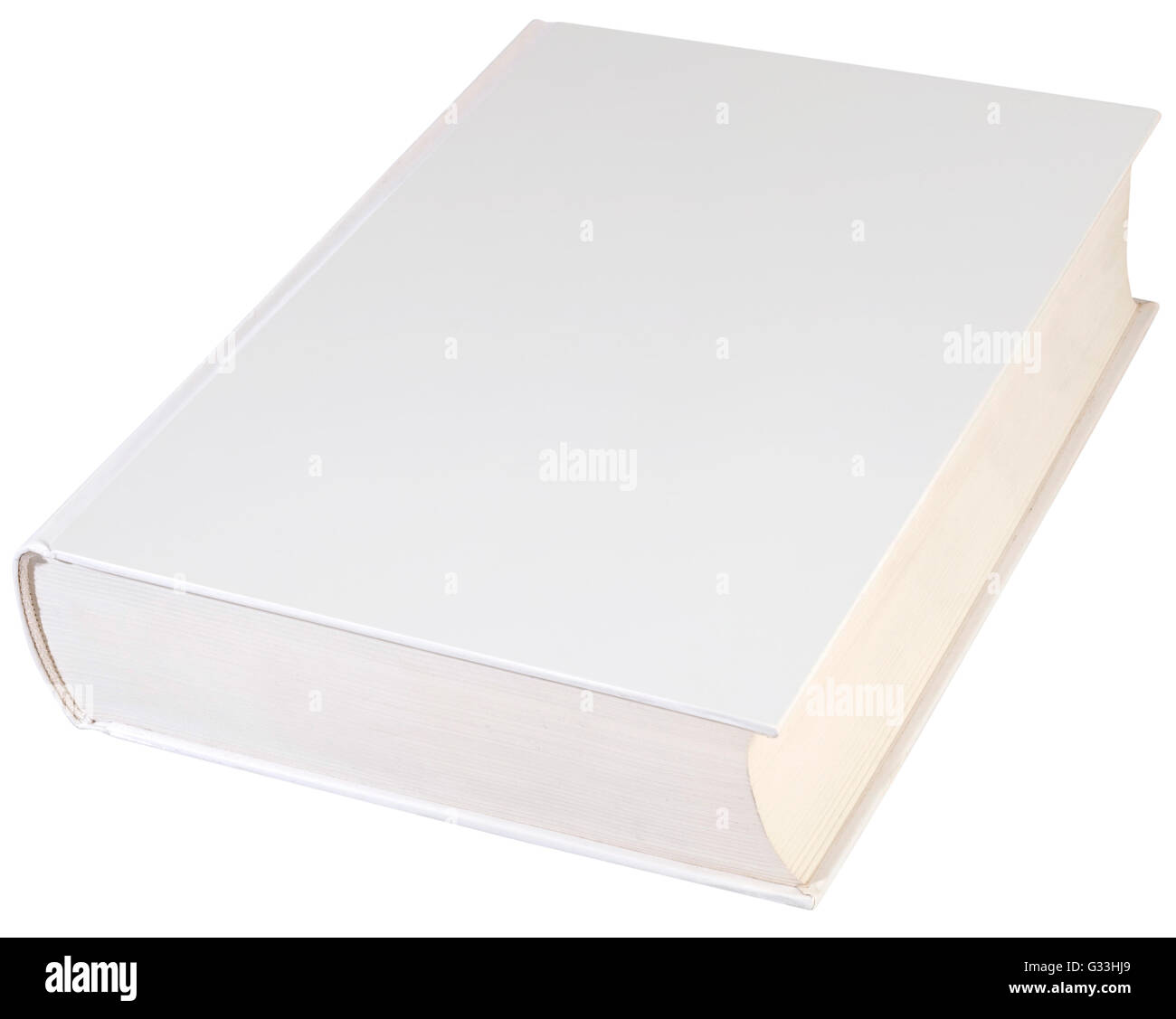 Couverture Hardbook vide isolé avec clipping path Banque D'Images