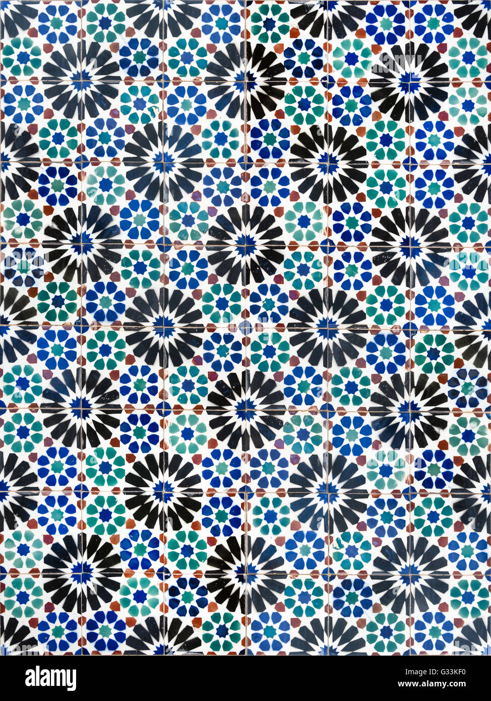 Modèle sans couture faite de carrelage portugais traditionnel - Azulejos, Portugal Banque D'Images