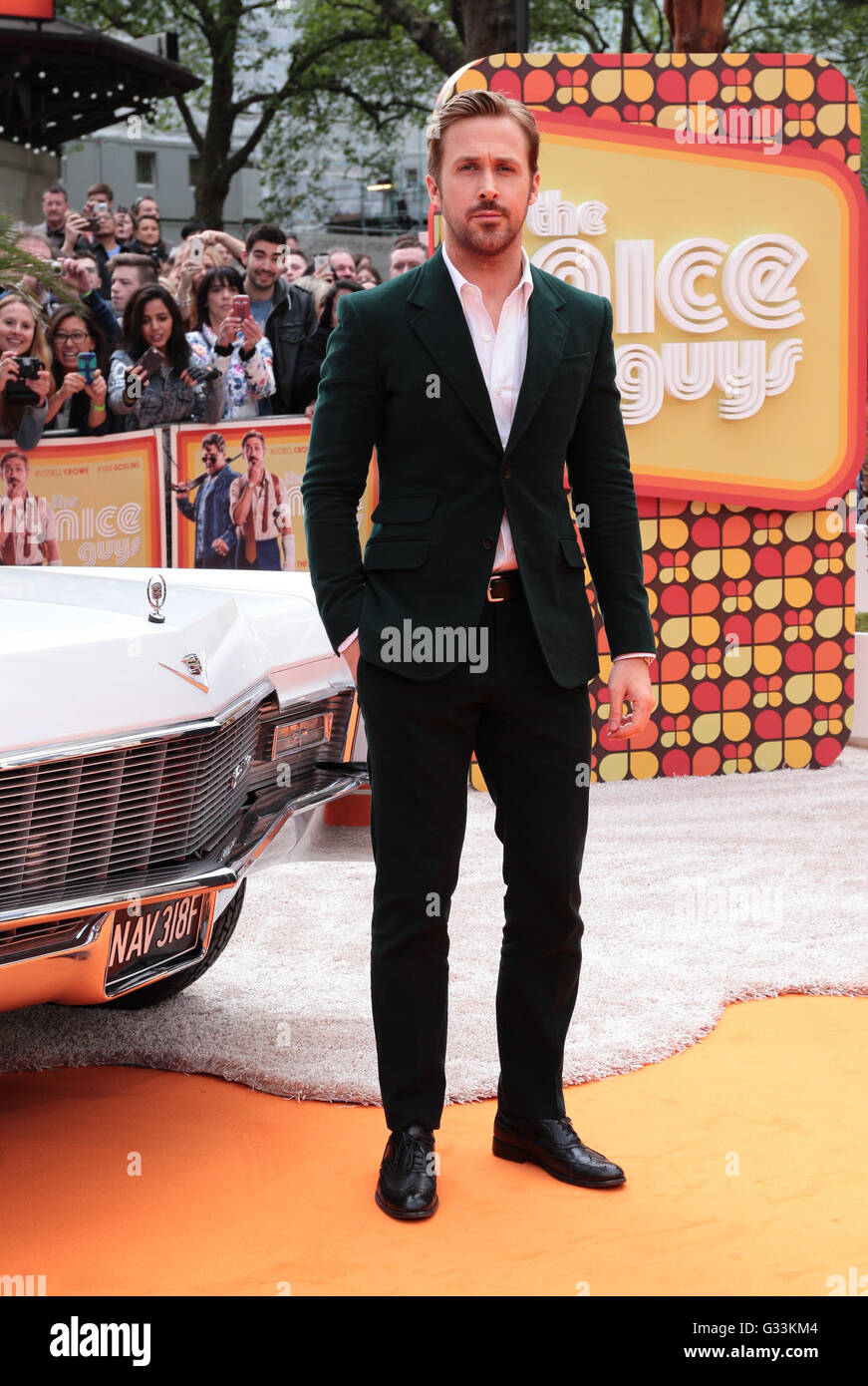 Londres - le 19 mai 2016 : Ryan Gosling assiste à la Nice Guys - UK film premiere Odeon Leicester Square à Londres Banque D'Images