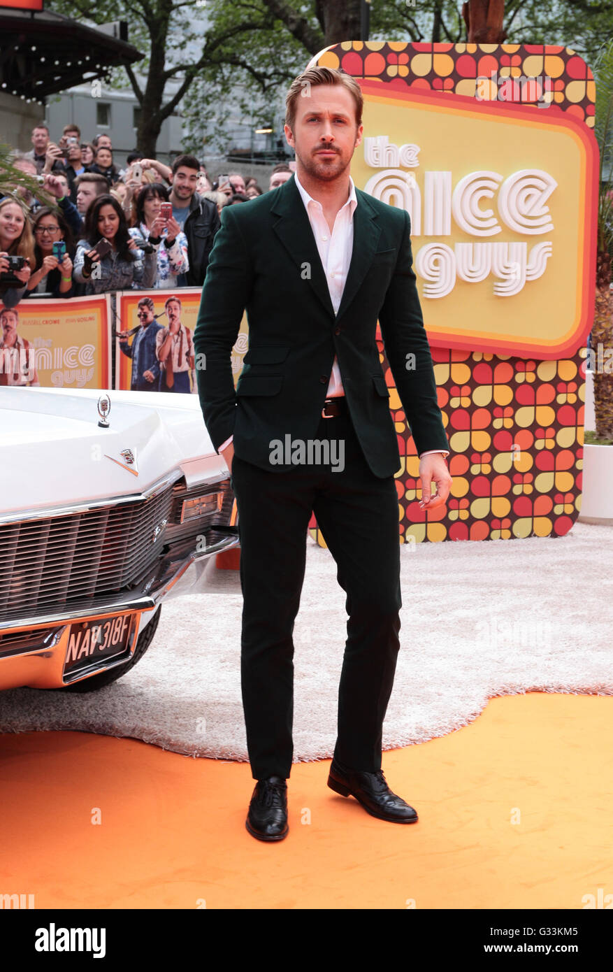 Londres - le 19 mai 2016 : Ryan Gosling assiste à la Nice Guys - UK film premiere Odeon Leicester Square à Londres Banque D'Images