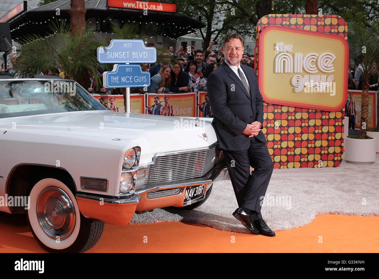 Londres - le 19 mai 2016 : Russell Crowe assiste à la Nice Guys - UK film premiere Odeon Leicester Square à Londres Banque D'Images