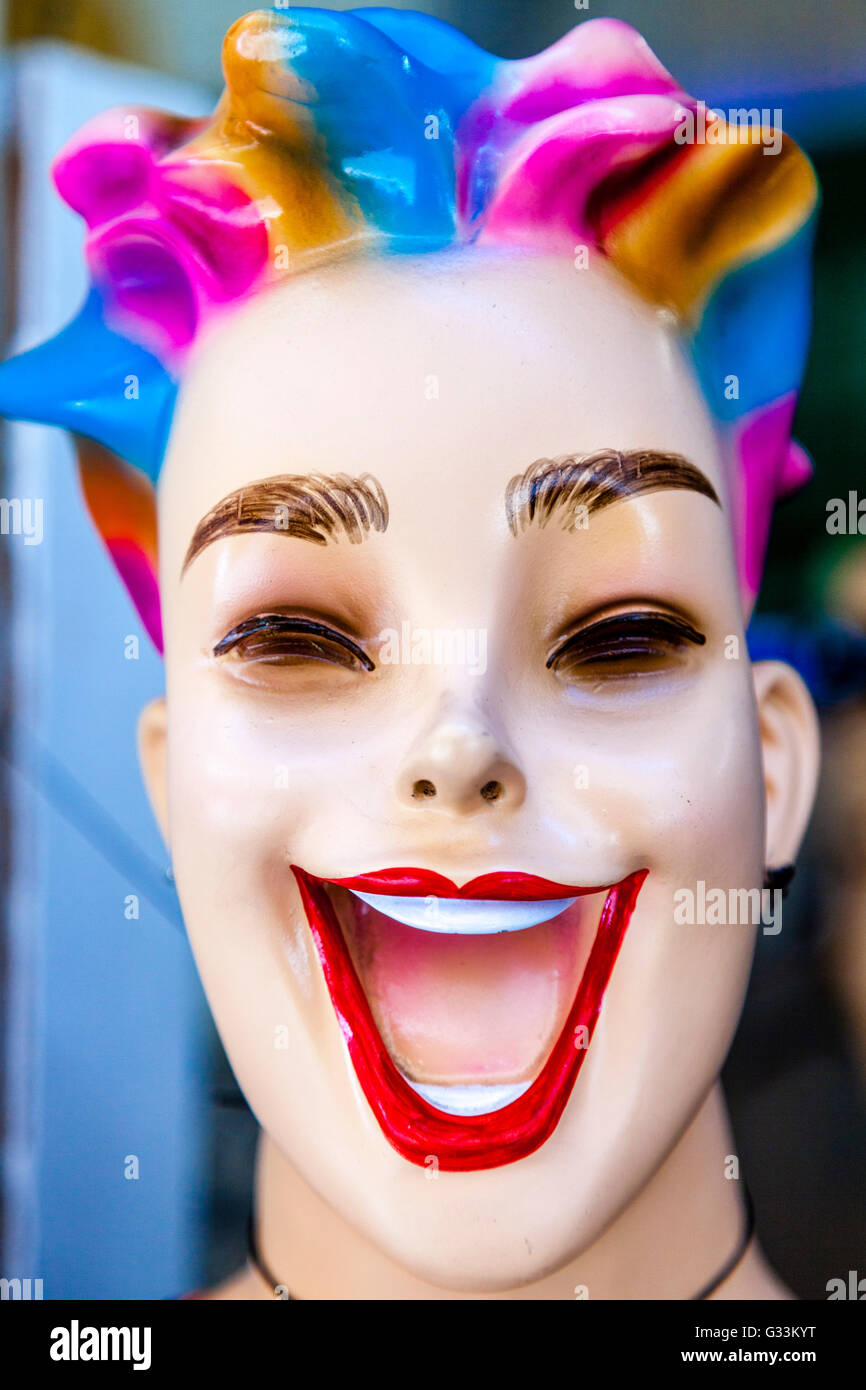 Le Mannequin, colorés de la vieille ville de Corfou, Corfou, Grèce Banque D'Images