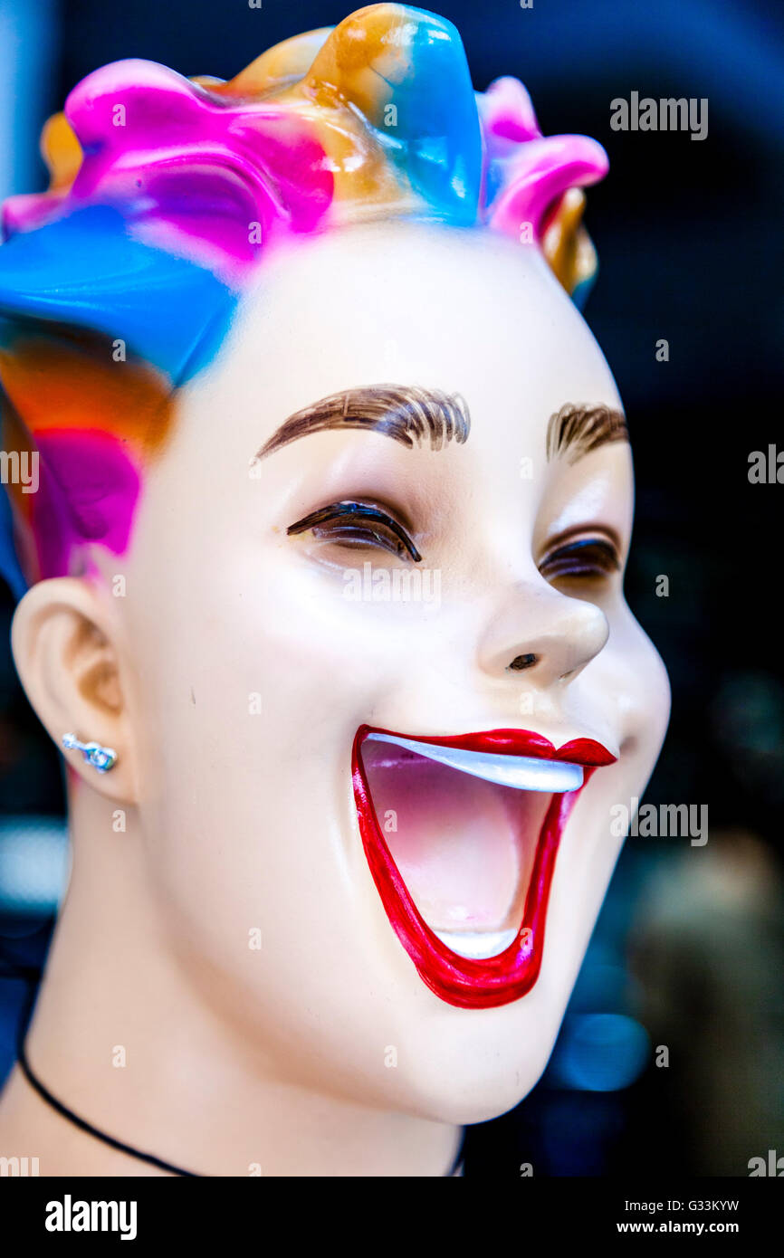 Le Mannequin, colorés de la vieille ville de Corfou, Corfou, Grèce Banque D'Images