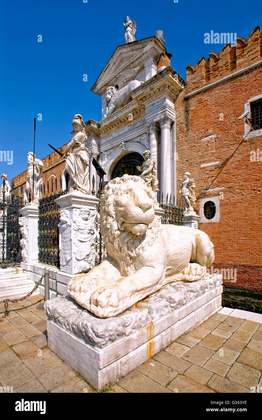 Lion à l'Arsenal de Venise, Venise Banque D'Images