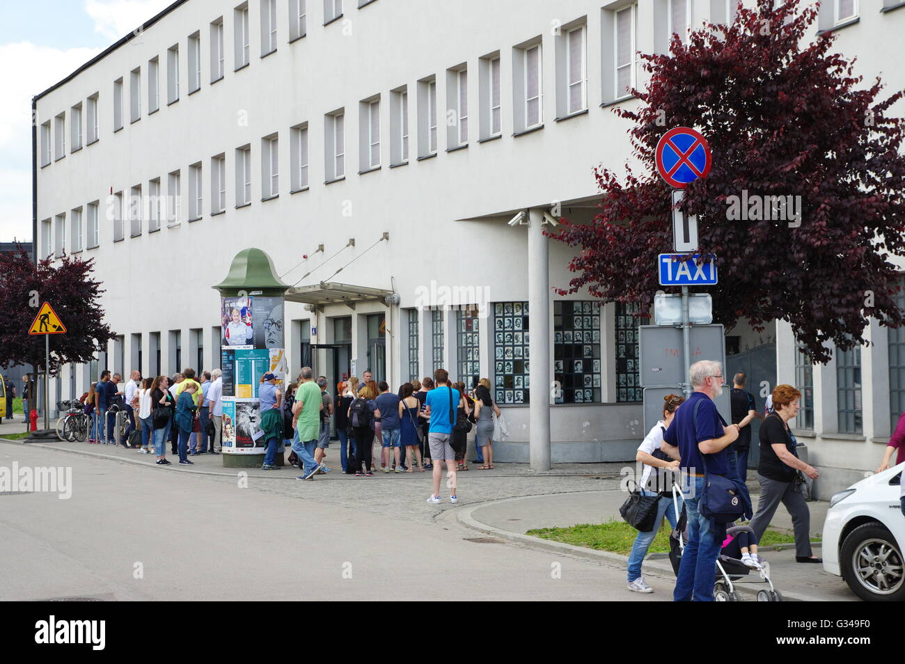 Cracovie, Pologne - 04 juin 2016 : Lipowa street. L'Oskar Schindler usine émail, l'ancien bâtiment de l'administration. Banque D'Images