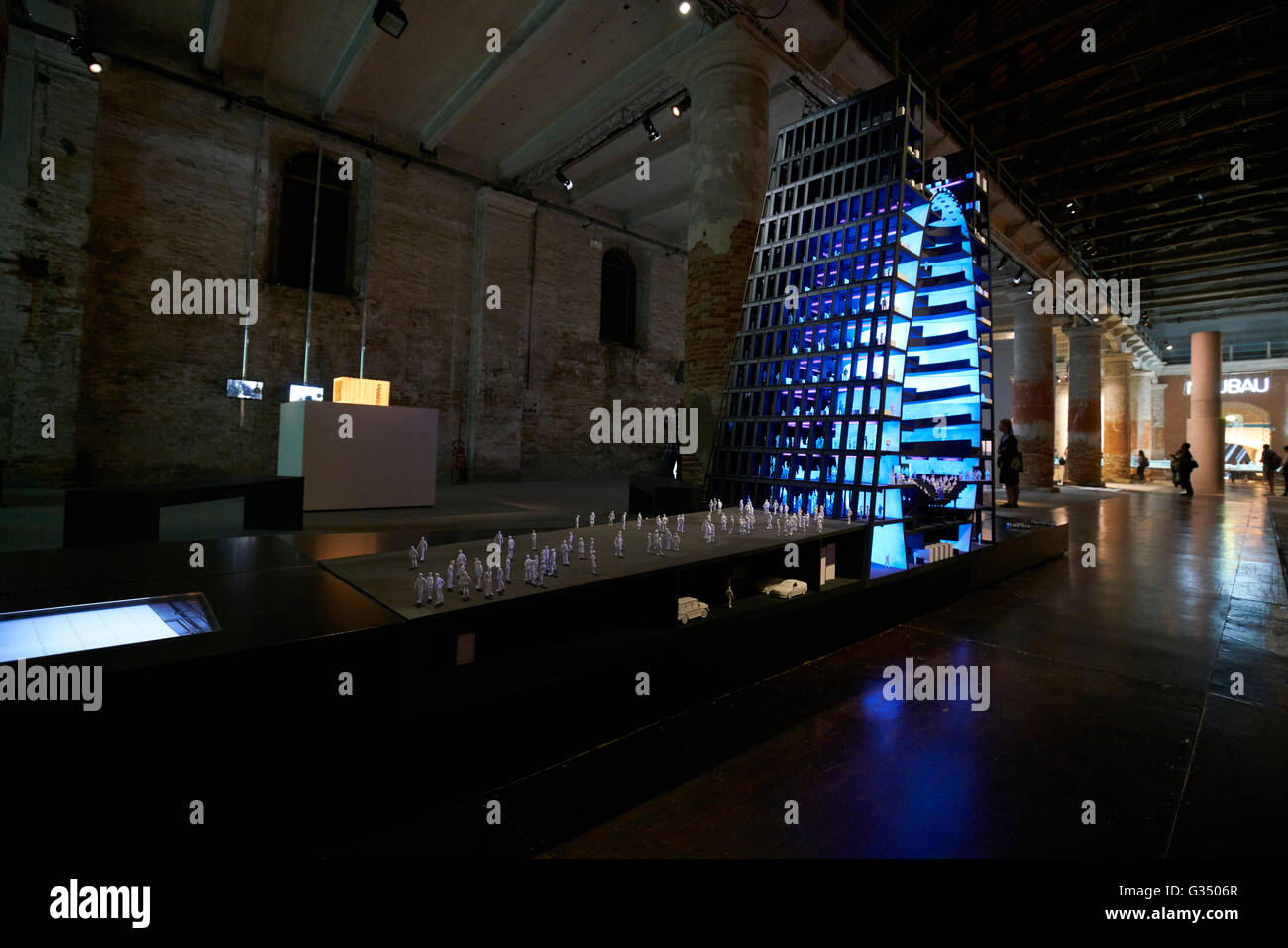 IInstallation à l'Architecture Biennale de Venise (La Biennale di Venezia). Alejandro Aravena. Fédération de l'installation. Banque D'Images
