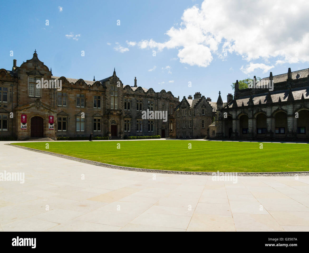 La Chapelle St Salvator Quadrangle et à l'Université de St Andrews Écosse Fife United College of St Salvator et St Leonard connu comme Sallies Quad Banque D'Images