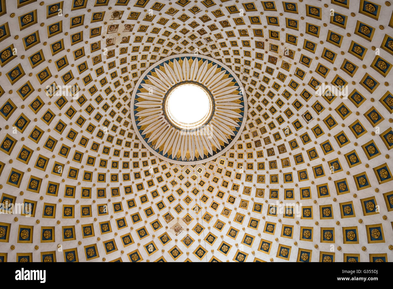 Dôme de l'église de Mosta, Malte Banque D'Images