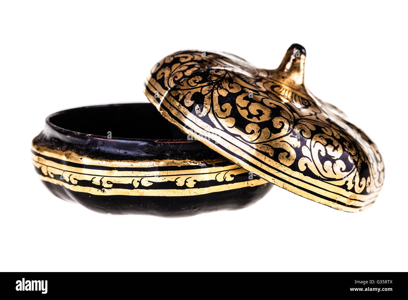 Un petit cercueil ou comprimé fort isolé sur fond blanc Banque D'Images