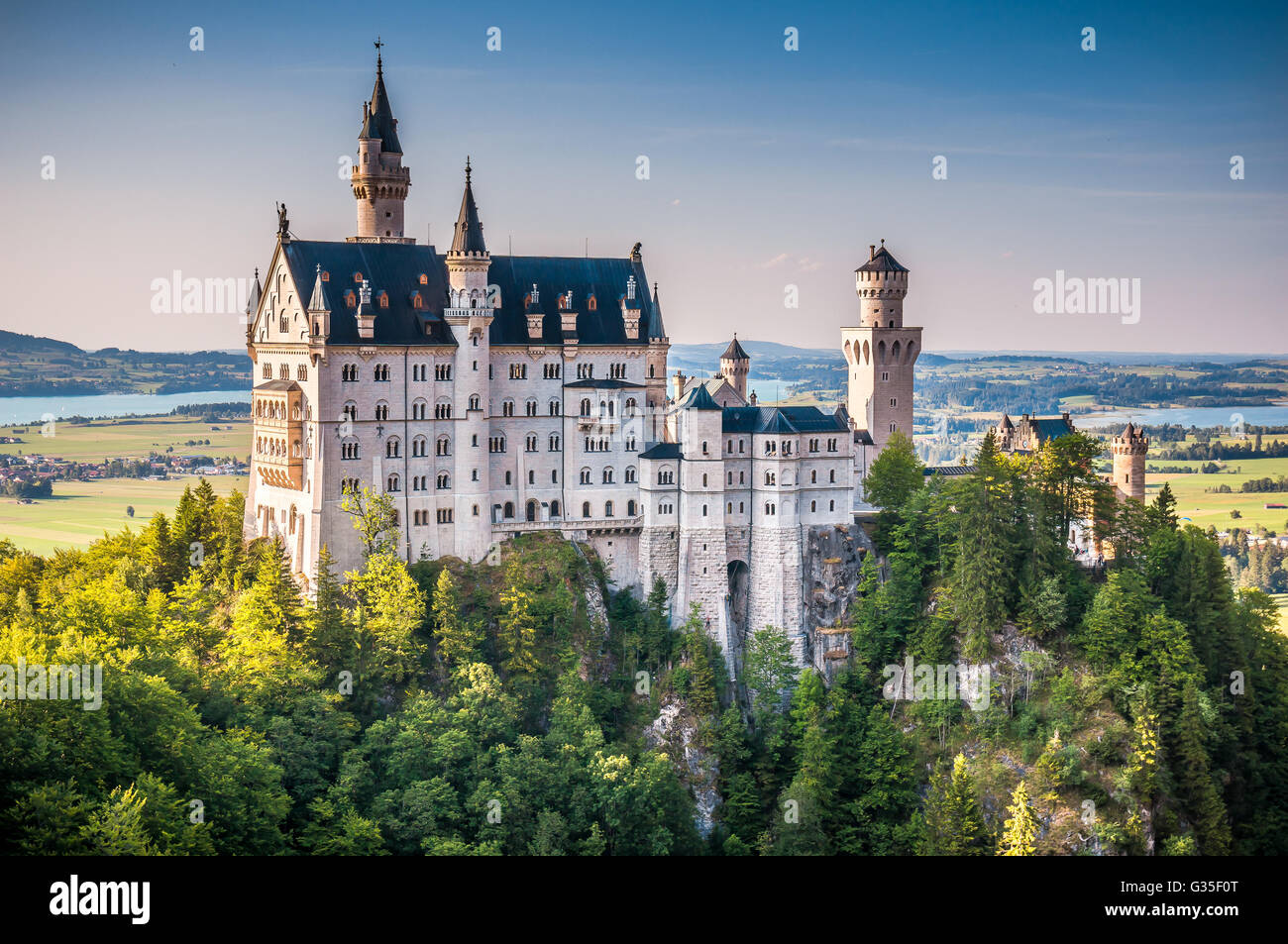 Le château de Neuschwanstein, en Bavière, Allemagne Banque D'Images