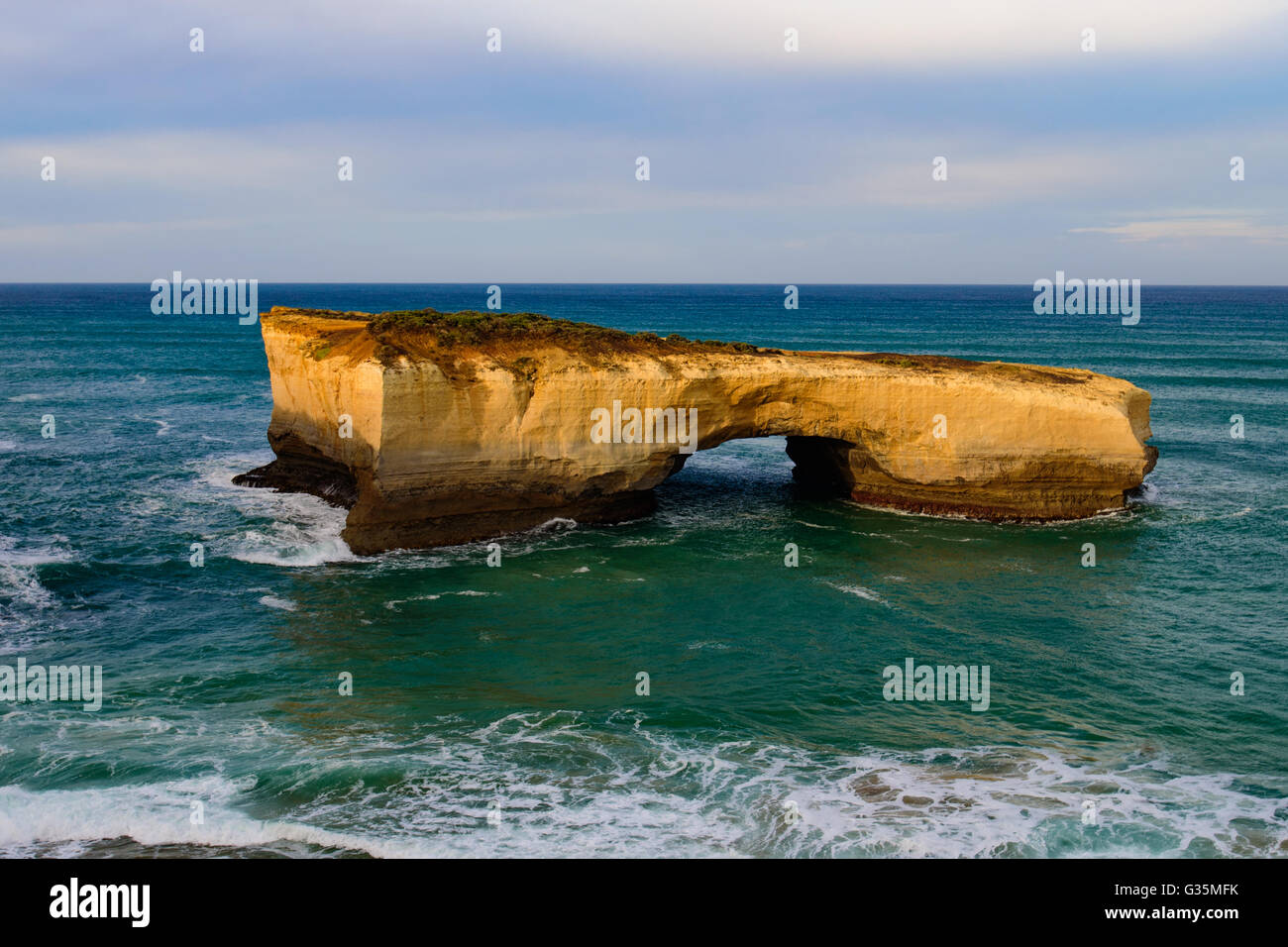 Vue sur Great Ocean Road en Australie Banque D'Images