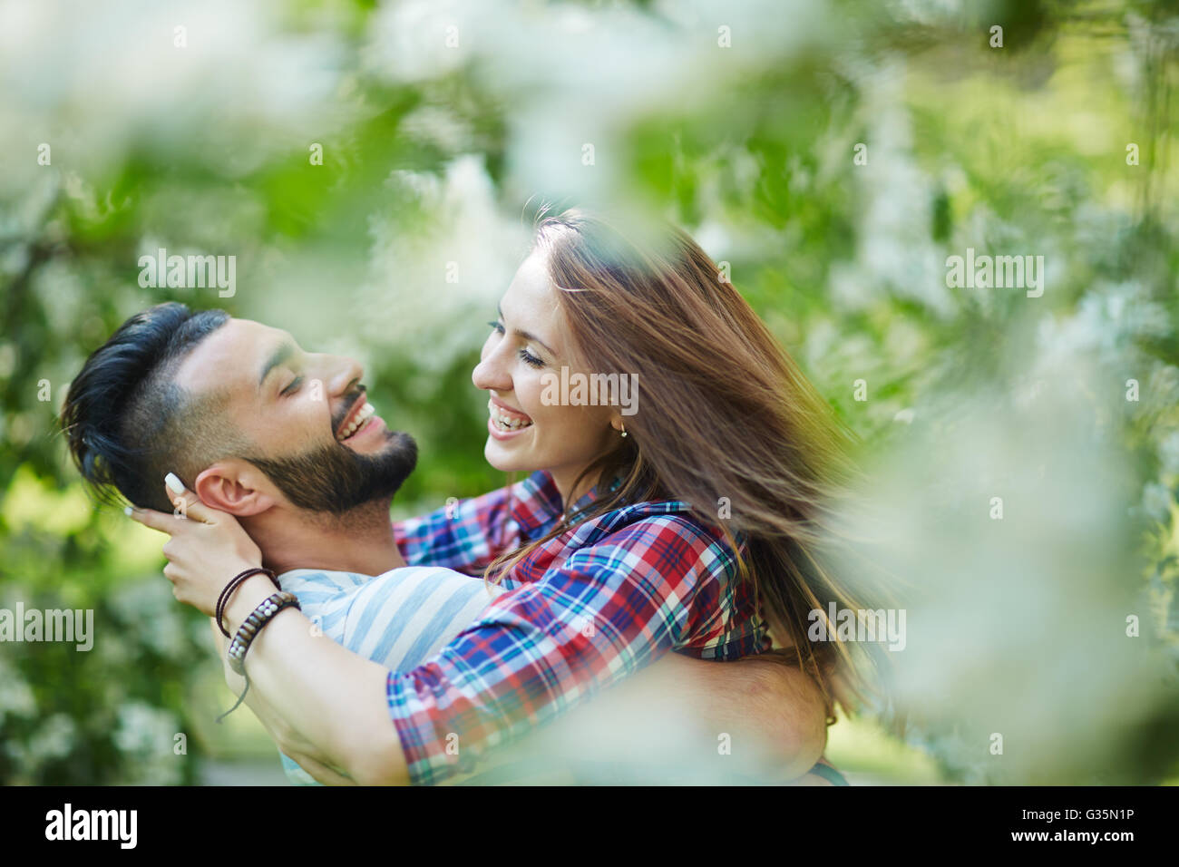 Couple extatique Banque D'Images