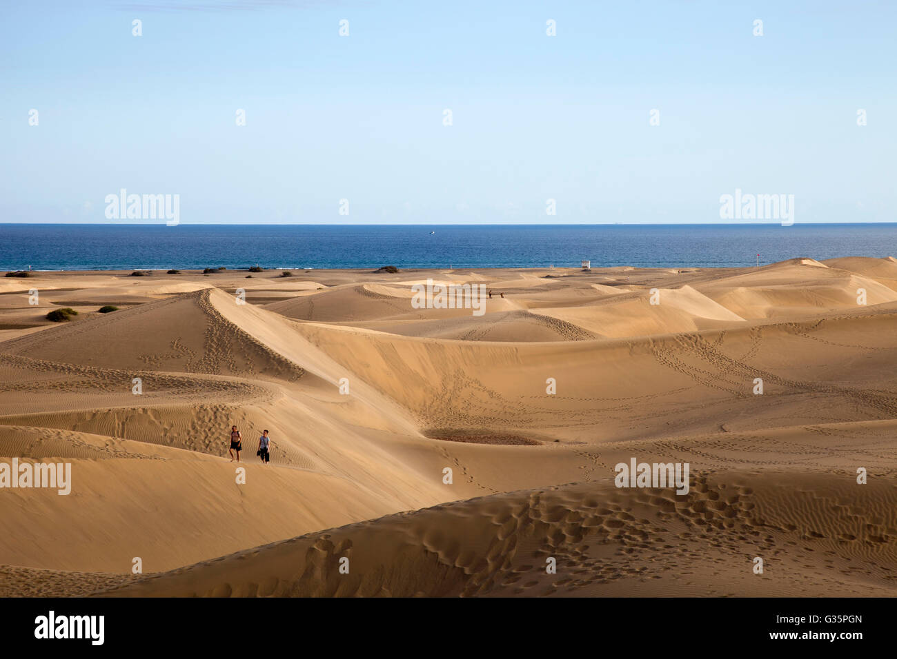 Dunas de Maspalomas et Playa del Ingles, Gran Canaria island, archipel des Canaries, l'Espagne, l'Europe Banque D'Images