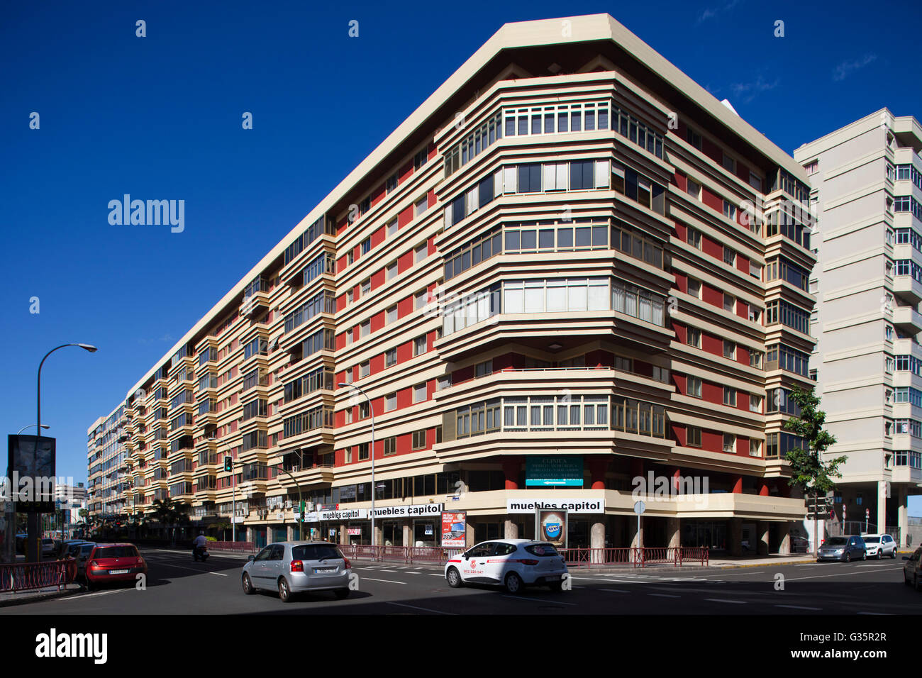 Avenida Rafael Cabrera, quartier Vegueta, Las Palmas de Gran Canaria, Gran Canaria island, archipel des Canaries, l'Espagne, l'Europe Banque D'Images