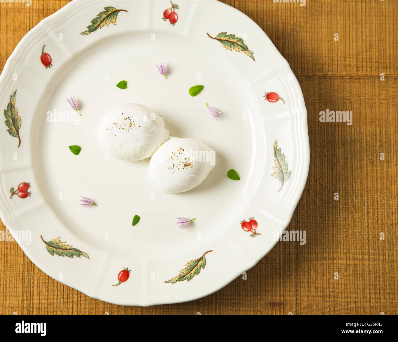 Petit-déjeuner anglais oeufs pochés Banque D'Images