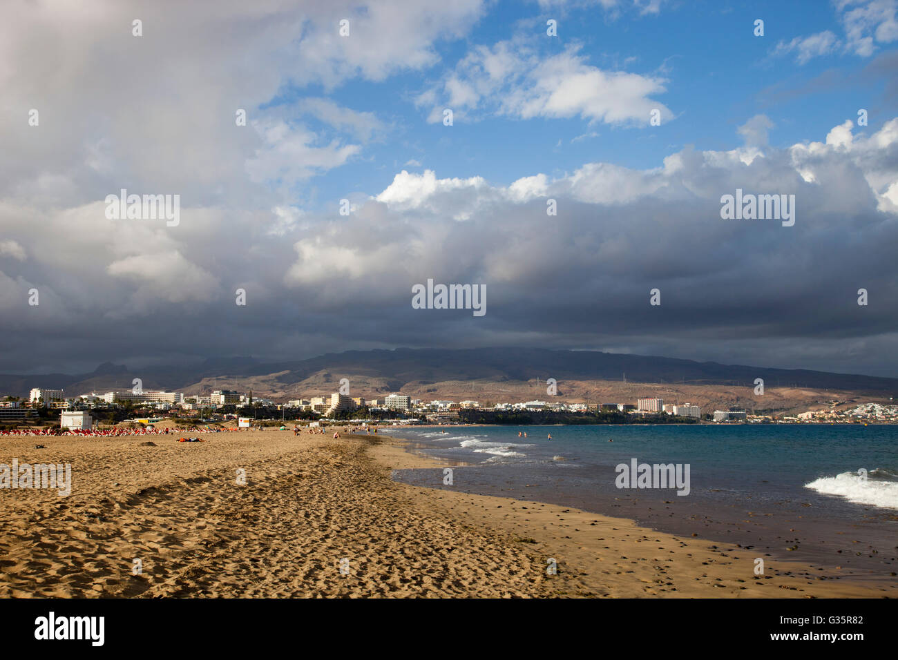 Playa del Ingles, Gran Canaria island, archipel des Canaries, l'Espagne, l'Europe Banque D'Images