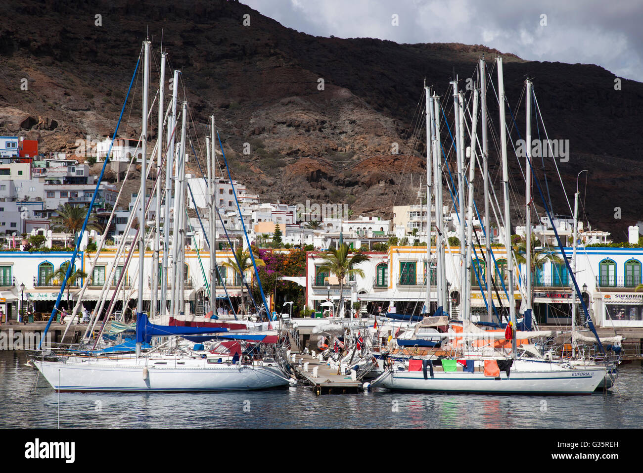 Puerto de Mogan, Gran Canaria island, archipel des Canaries, l'Espagne, l'Europe Banque D'Images