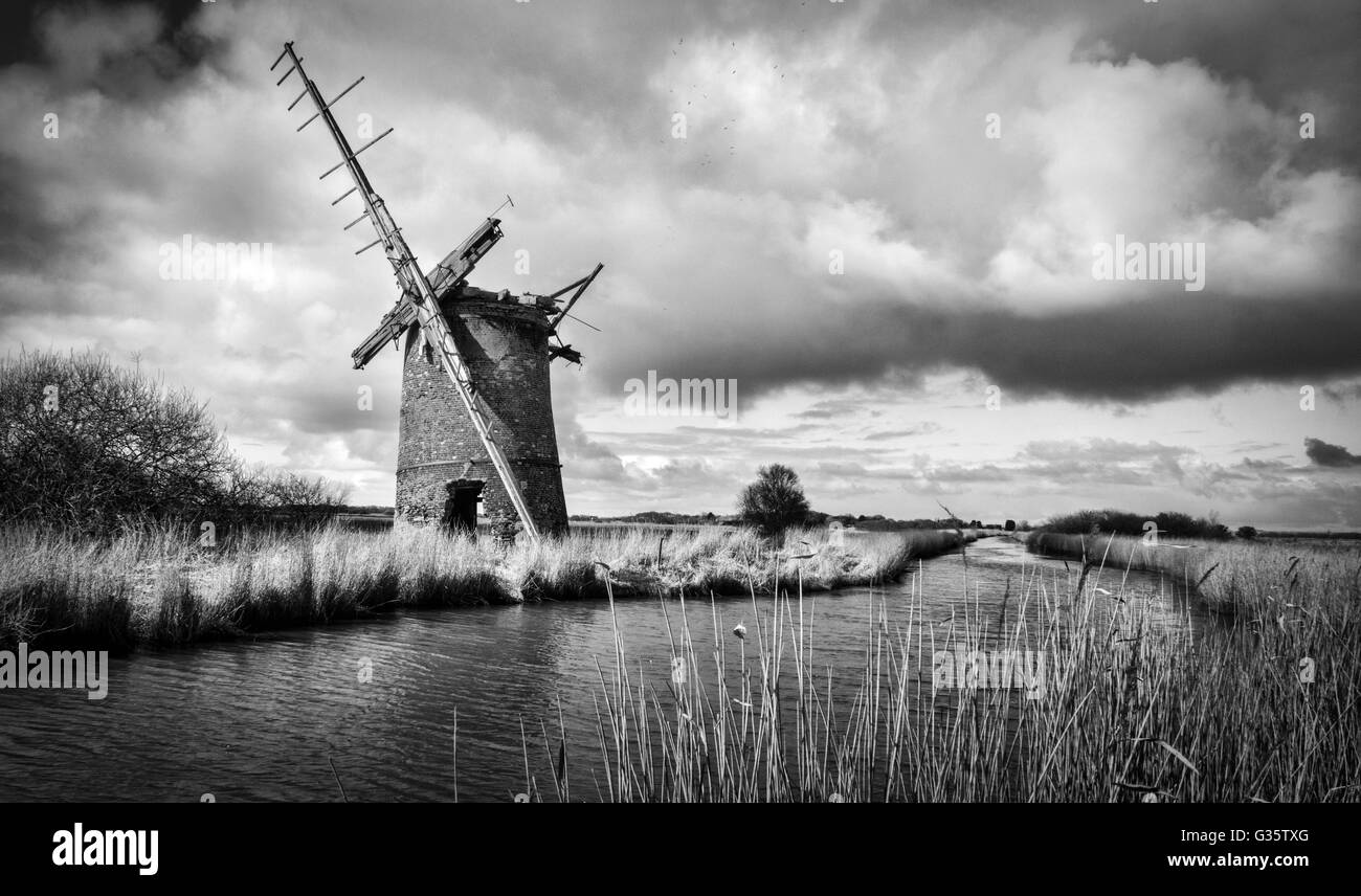 Brograve mill bazin sur les Norfolk Broads Banque D'Images