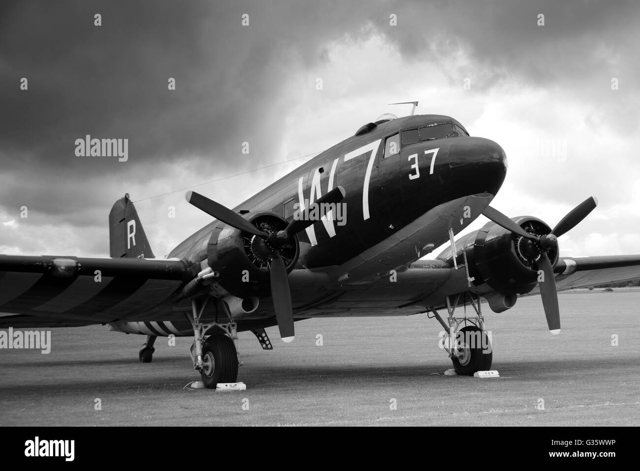 Douglas C-47 à l'anniversaire de Duxford du jour J, Banque D'Images