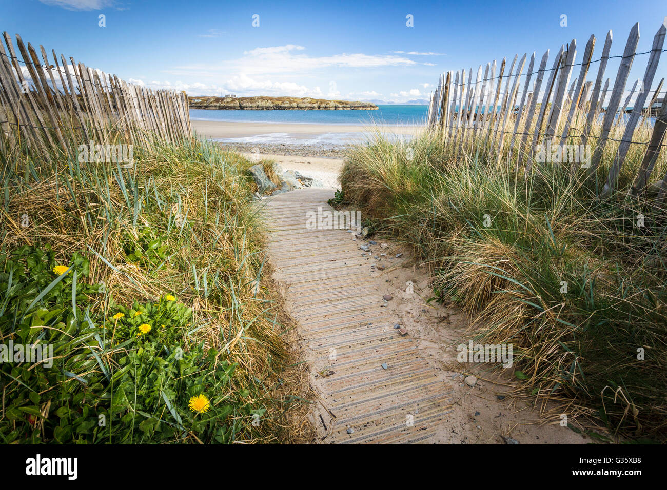 Wen Borth Beach, Rhoscolyn, Anglesey au nord du Pays de Galles UK Banque D'Images