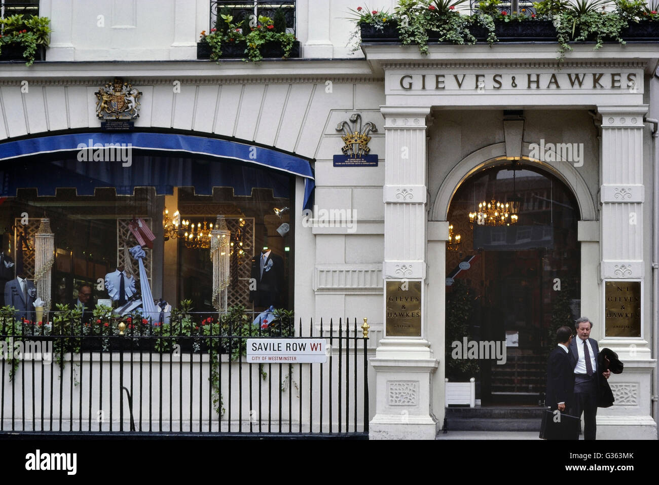 Gieves & Hawkes tailleurs. Savile Row. Londres. L'Angleterre. UK. L'Europe Banque D'Images