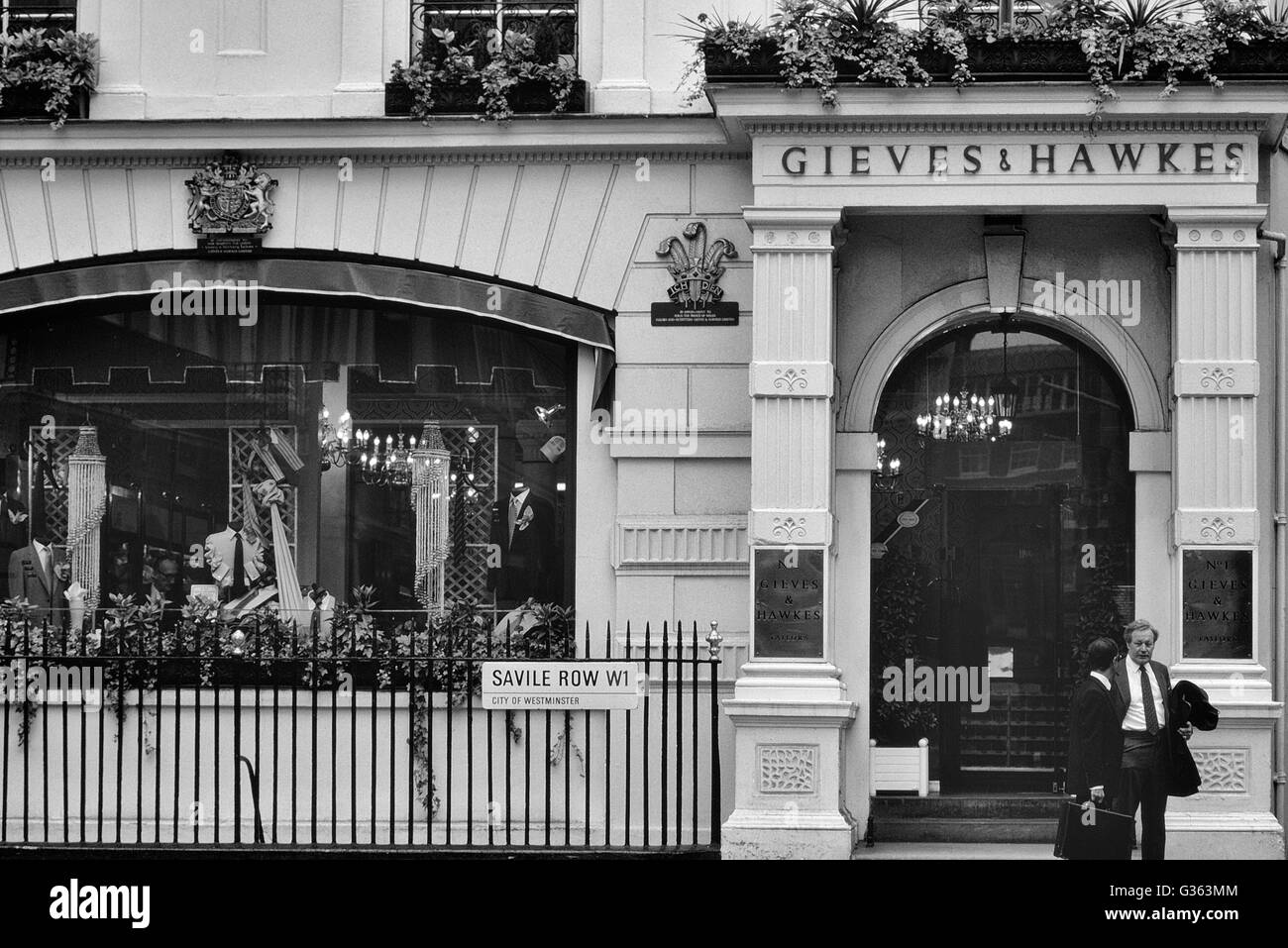 Gieves & Hawkes tailleurs. Savile Row. Londres. L'Angleterre. UK. L'Europe Banque D'Images