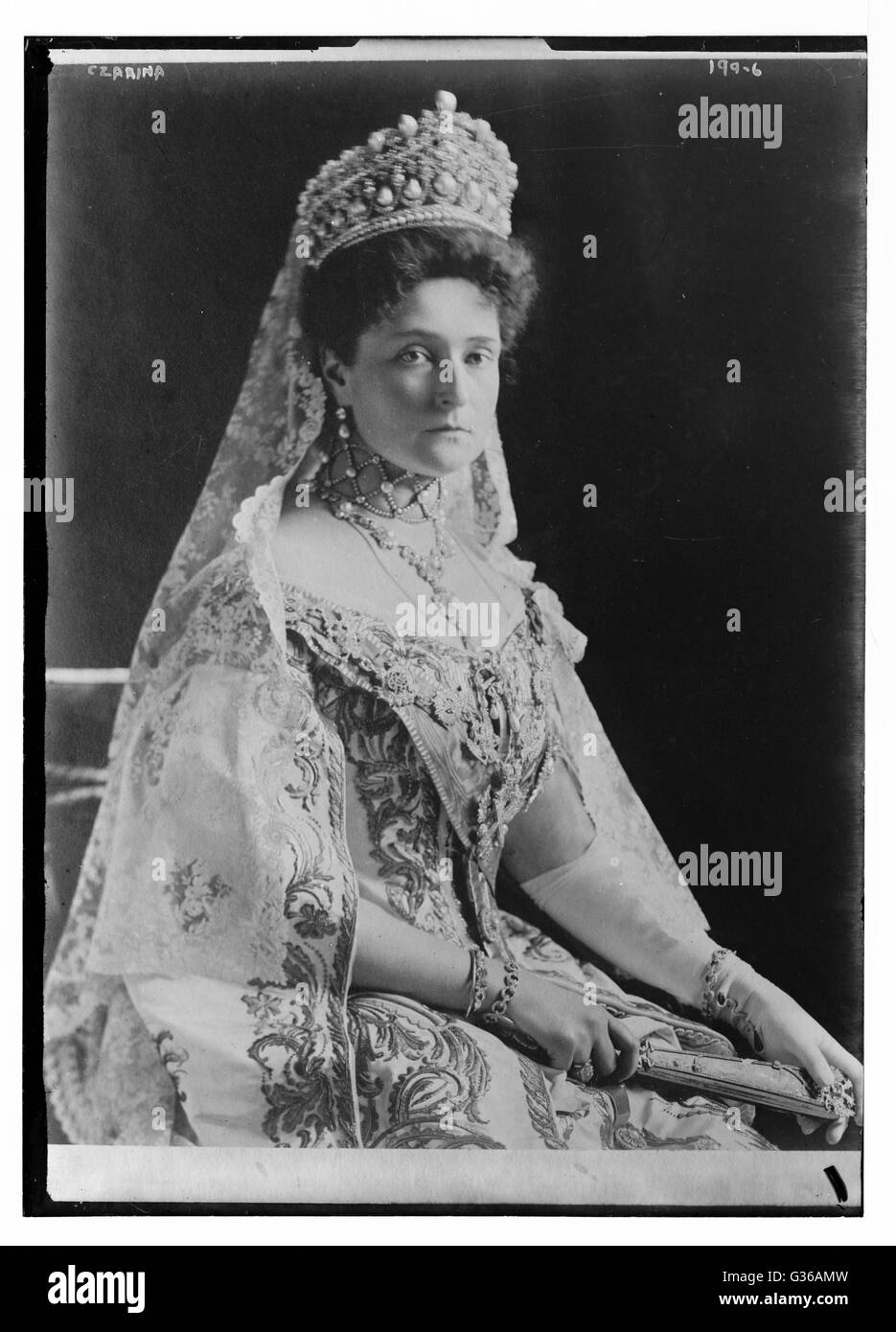 Tsarine Alexandra Feodorovna (1872-1918), est née princesse Alix de Hesse, une petite-fille de la reine Victoria. Banque D'Images