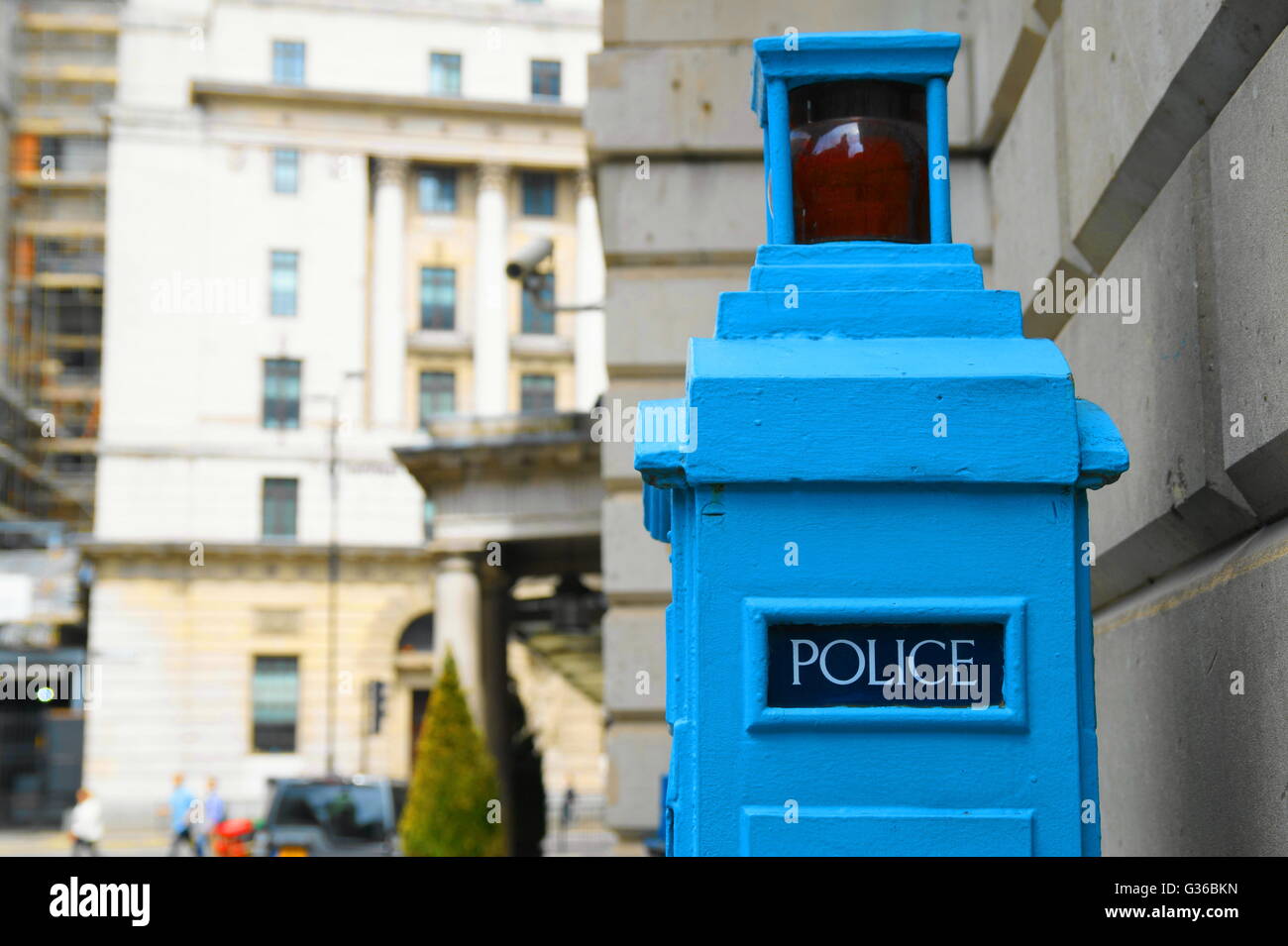 Boîte de téléphone de la Police à Londres Banque D'Images