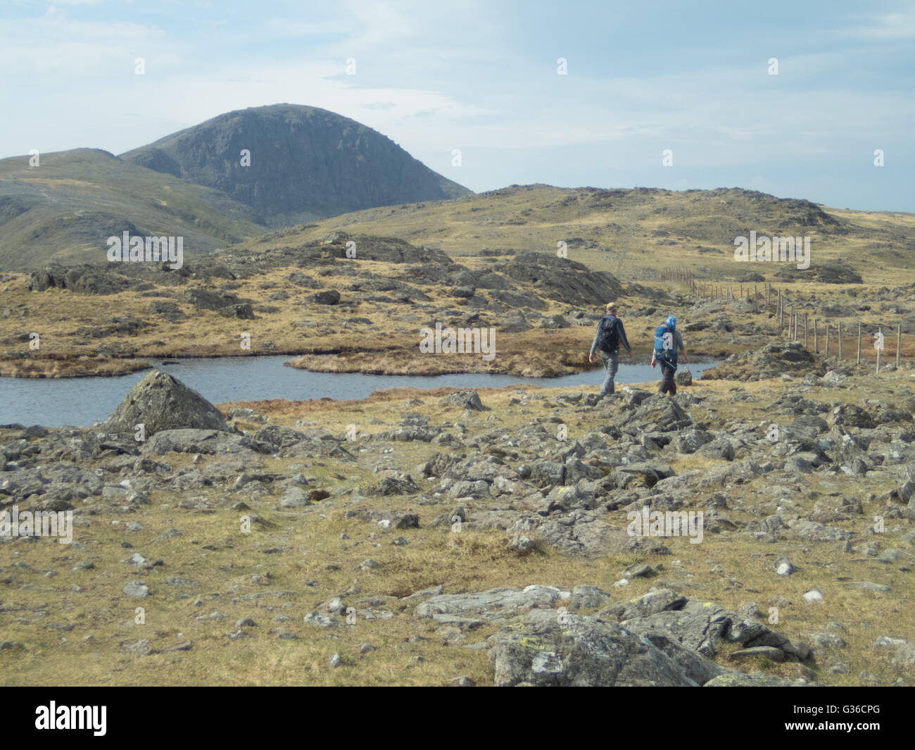 Grand gable de knotts et brandrith gris entre dans le parc national du Lake district, Angleterre Banque D'Images