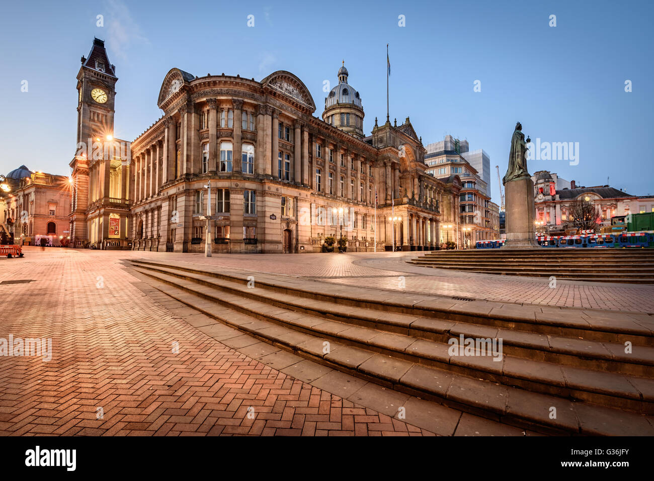 Birmingham Town Hall est une salle de concert et populaire pour les assemblées et situé à Victoria Square, Birmingham, Angleterre. Banque D'Images