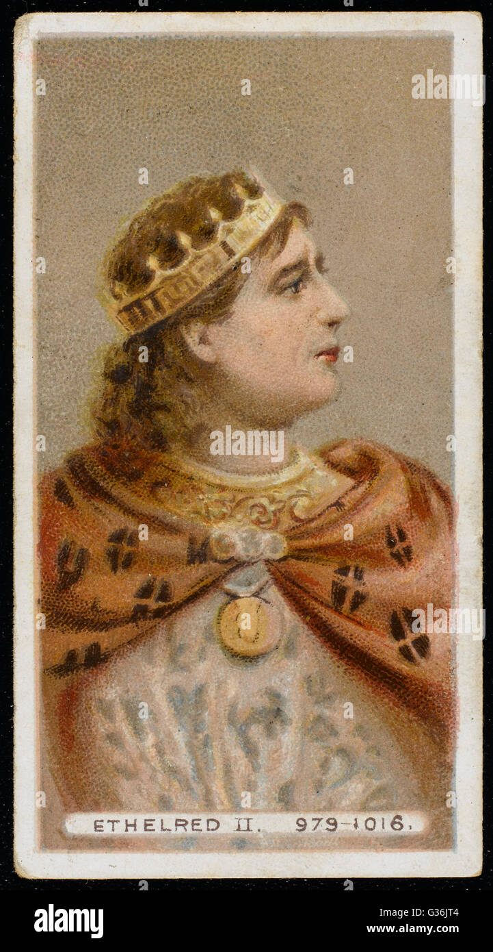 ETHELRED II La n'est pas prêt (968 ? - 1016), roi d'Angleterre (règne 1014-1016) et 978-1013 Banque D'Images